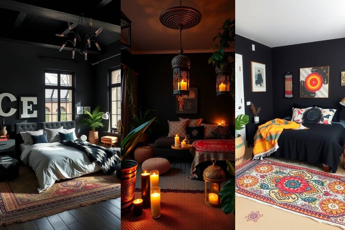 Black Boho Bedroom Ideas