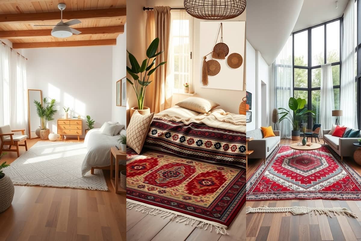 Boho Style Bedroom Rugs