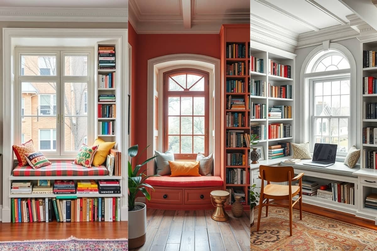 Stunning Home Libraries Featuring Cozy Window Seats