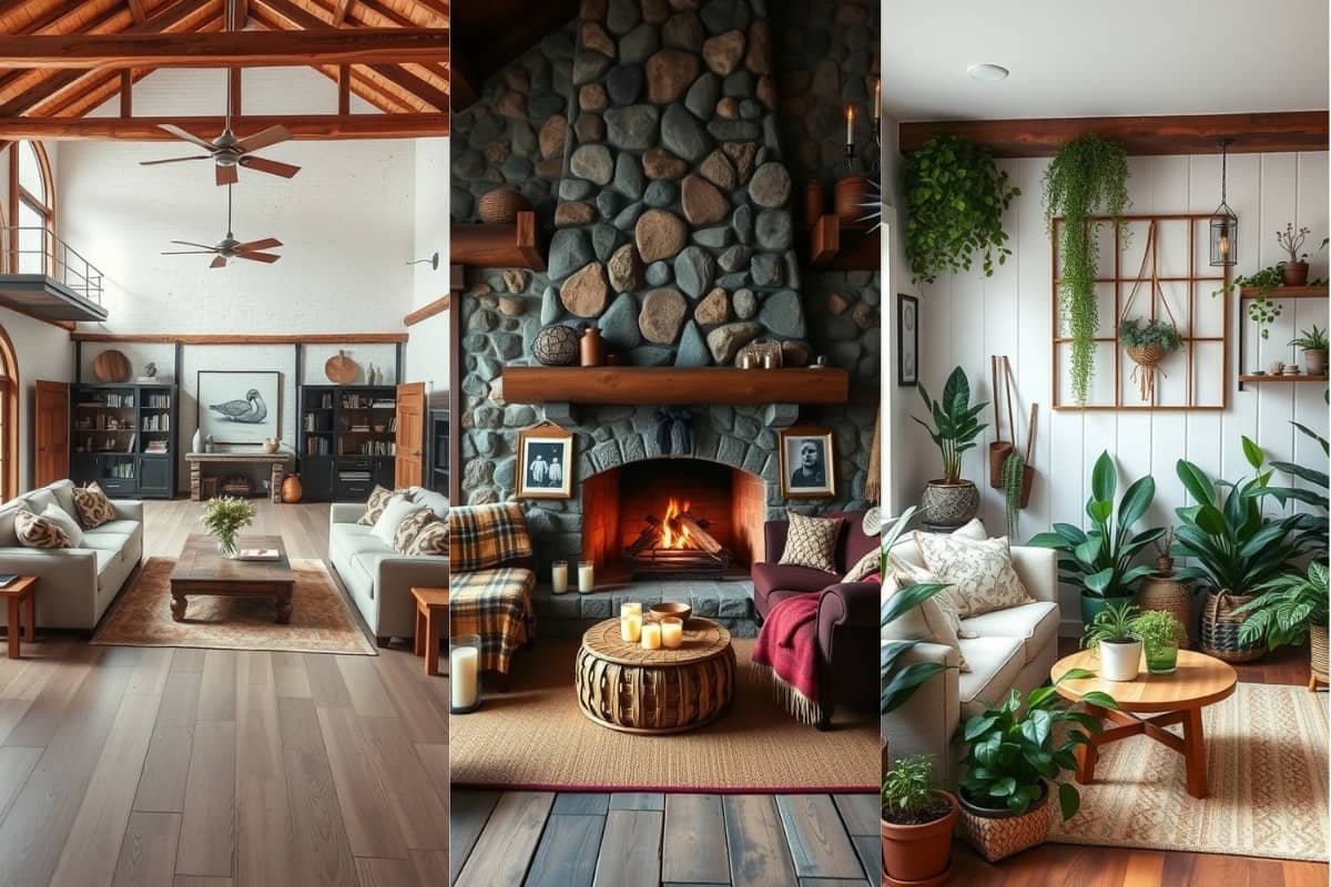 Cozy Rustic Farmhouse Living Room Ideas