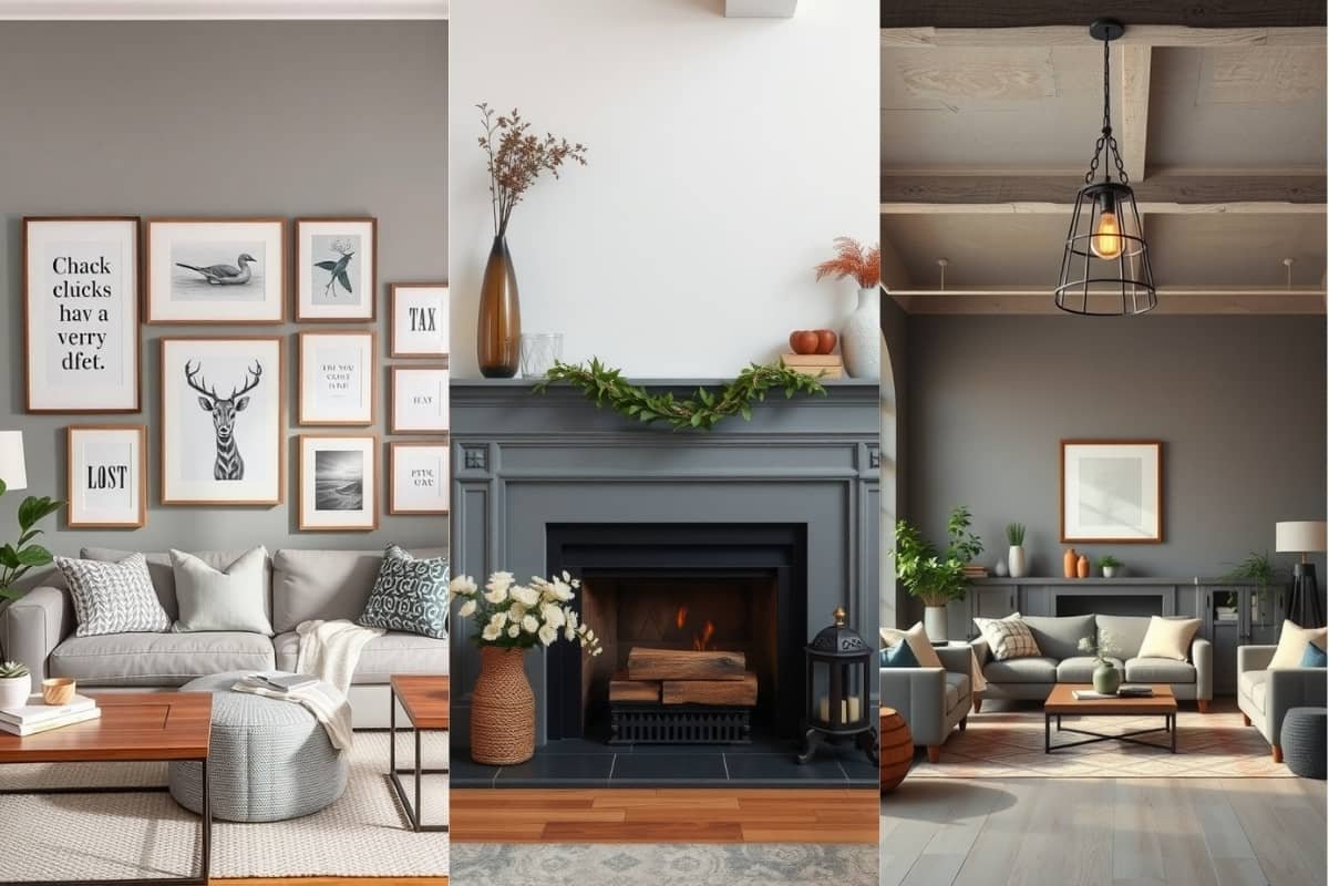 Stylish Grey Modern Farmhouse Living Room Ideas